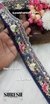 Navy Blue Floral Beads & Thread Embroidery Lace – 48869-EMB