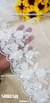 White Imported Floral Scallop Organza Lace