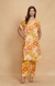 Yellow Printed Straight Pants
