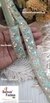 Glimmering Gota and Mirror Embroidered Sea Green  Organza Lace