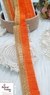 Shimmer Orange Thread Tassel Lace