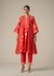 Red Kali Kurta Set