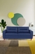 neudot Scott Sofa for Living Room |3 Persons Sofa|Premium Leatherette with Cushioned Armrest | Solid Wood Frame|3 Seater in Cobalt Blue Color