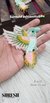 Right Facing Pine Green Multicolor Bird Patch – E-945