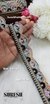 Black Floral Beads & Thread Embroidery Lace – 48870-EMB