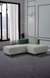 neudot Hailey Fabric Chaise Lounger LHS in Misty Green Colour