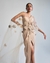 Champagne Bloom Draped Skirt