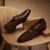 Barney Florsheim Men Dark Tan Formal Shoes