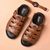 The Cobb Dark Tan Men Sandals Florsheim