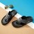 The Rowley Black Men Thong Slipper Florsheim