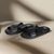 The Quinn 3  Florsheim Men Black Cross-Strap Slipper