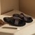 The Quinn 3  Florsheim Men Burgundy Cross-Strap Slipper