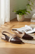 WZAYA Colourblocked Pointed Toe Buckle Mules