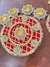 Red Flower Tea-light Candle Rangoli