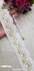 White–Gold Double Scalloped Thread Embroidery Lace – 48336-Emb