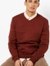Slim Fit V-Neck Pullover with Ribbed Hems