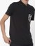 Yoyo Patch Pocket Black Polo T-Shirt