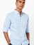 Micro Print Slim Fit Shirt with Patch Pocket