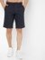 Men's Grimm Navy Blue Solid Shorts