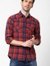 Slim Fit Checked Shirt with Button Flap Pockets