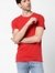 Men's Scuba basic solid round neck red t-shirt