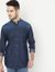 Lightly Washed Slim Fit Shirt with Mandarin Collar