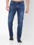 Albert Simple Washed Distressed Slim Fit Jeans