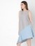 Colourblock A-line Dress with High-Low Hemline