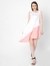 Colourblock A-line Dress with High-Low Hemline