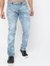 Mid-Wash Tapered Fit Jeans
