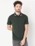 Slim Fit Half Sleeve Solid Tencil Nylon Polo T-Shirt