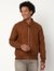 Regular Fit Full Sleeve Pointed Collar Solid Polyester Jacket