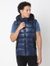 Regular Fit Sleeveless Hooded Neck Solid Nylon Jacket