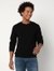 Regular Fit Full Sleeve Rib Neck Solid Cotton Sweater