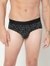 Men's Abstract Classic Cotton Briefs - Black