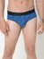 Men's Abstract Classic Cotton Briefs - Blue