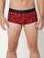 Men's Abstract Classic Cotton Trunks - Red