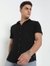 Slim Fit Solid Short Sleeve Shirt with Classic Collar