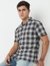 Regular Fit Checks Half Sleeve Shirt with Resort Collar