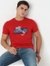 Regular Fit Printed Round Neck T-Shirt with Short Sleeve