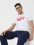 Regular Fit Printed Round Neck T-Shirt with Short Sleeve
