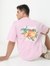 Boxy Fit Printed Round Neck T-Shirt with Short Sleeve
