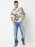 Boxy Fit All Over Printed Round Neck T-Shirt with Short Sleeve