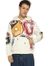 Graphic Print Sweatshirt with Kangaroo Pocket