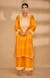 Orange A Line Kurta