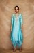 Blue Chanderi Silk Gota A Line Kurta