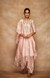 Peach Chanderi Silk A Line Kurta