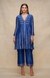 Royal Blue Gota Straight Pants