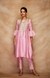 Pink Chanderi Silk Gota Pencil Pants