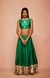 Green Chanderi Silk Gota Crop Top